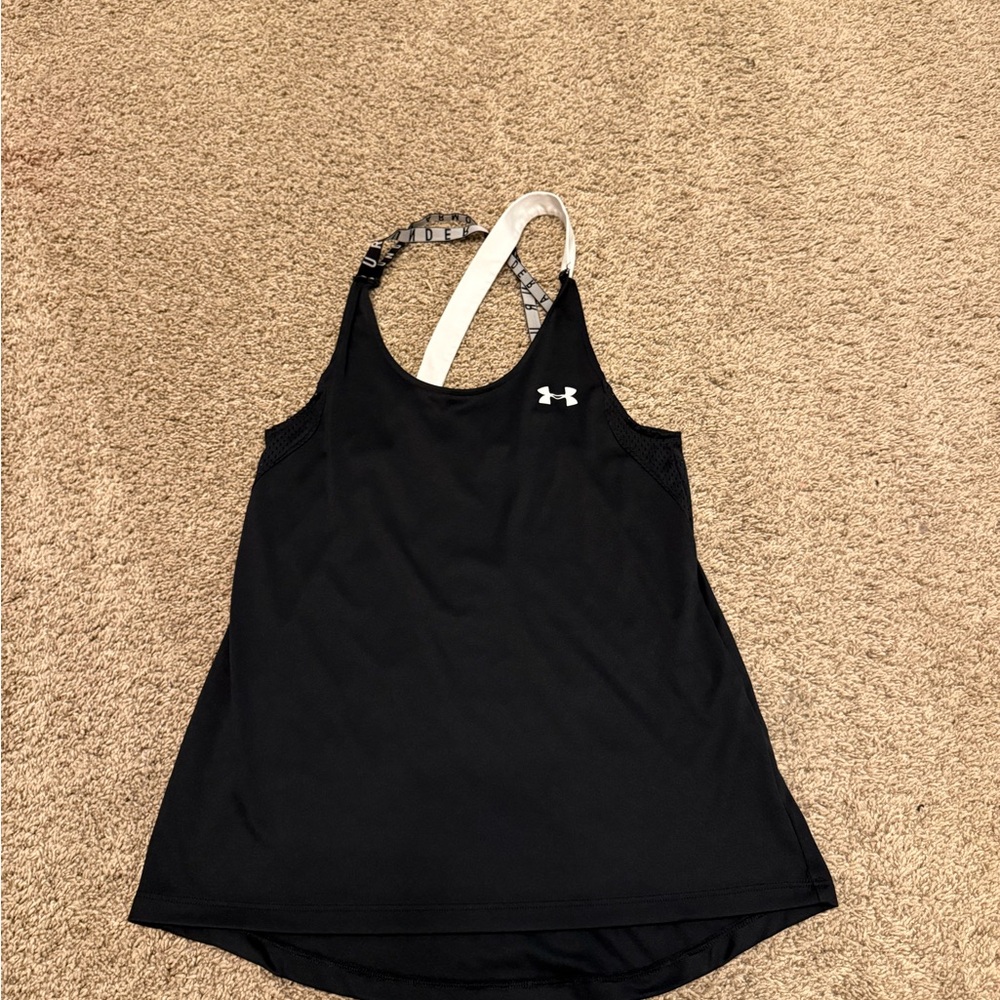 Under Armour Women's Black Tank with White Straps